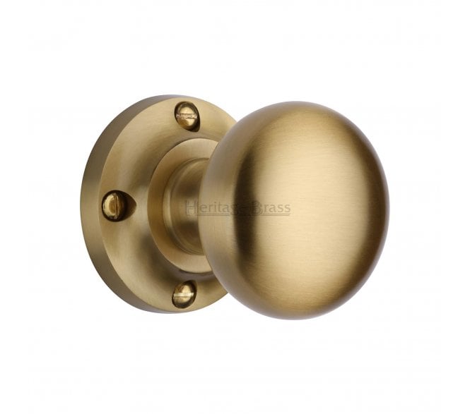 Heritage Brass V980 Mushroom Mortice Knobs - Satin Brass