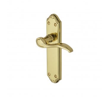 Heritage Brass Verona Door Handles On Backplate - Polished Brass