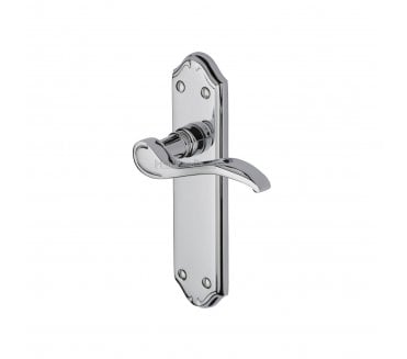 Heritage Brass Verona Door Handles On Backplate - Polished Chrome