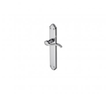 Heritage Brass Verona Long Backplate Door Handles - Polished Chrome