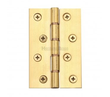 Heritage Brass Washered Butt Hinges 102x67mm - Natural Brass (Pair)