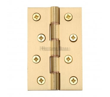 Heritage Brass Washered Butt Hinges 102x67mm - Satin Brass (Pair)