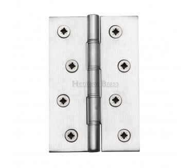 Heritage Brass Washered Butt Hinges 102x67mm - Satin Chrome (Pair)