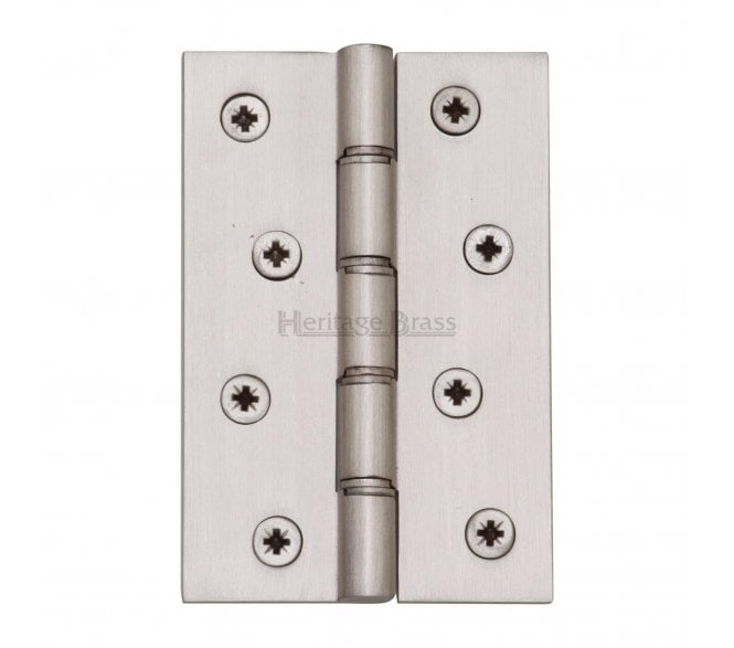 Heritage Brass Washered Butt Hinges 102x67mm - Satin Nickel (Pair)