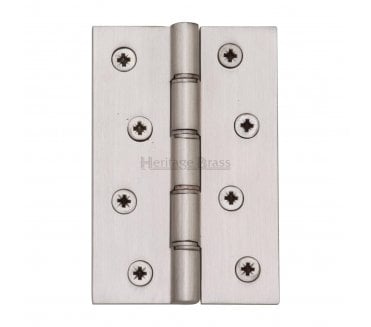Heritage Brass Washered Butt Hinges 102x67mm - Satin Nickel (Pair)