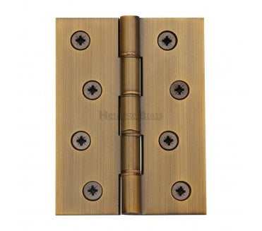 Heritage Brass Washered Butt Hinges 102x76mm - Antique Brass (Pair)