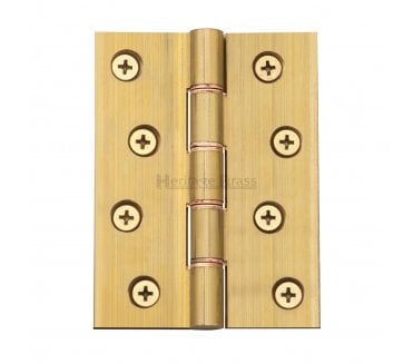Heritage Brass Washered Butt Hinges 102x76mm - Natural Brass (Pair)
