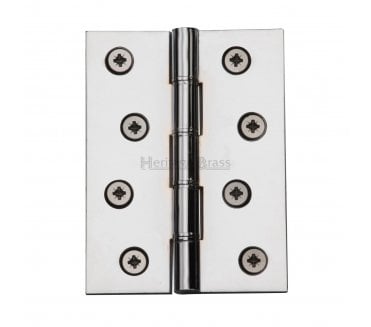 Heritage Brass Washered Butt Hinges 102x76mm - Polished Chrome (Pair)