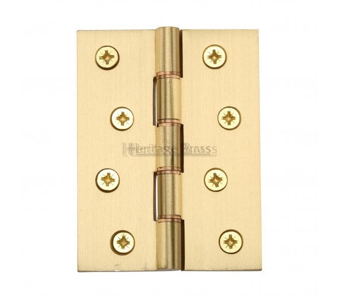 Heritage Brass Washered Butt Hinges 102x76mm - Satin Brass (Pair)