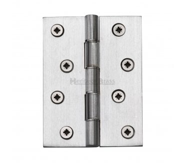 Heritage Brass Washered Butt Hinges 102x76mm - Satin Chrome (Pair)