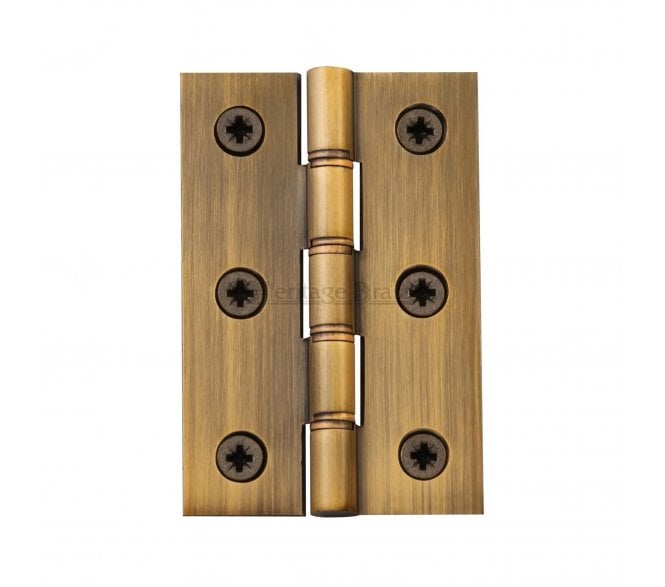 Heritage Brass Washered Butt Hinges 76x51mm - Antique Brass (Pair)