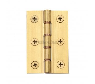 Heritage Brass Washered Butt Hinges 76x51mm - Natural Brass (Pair)