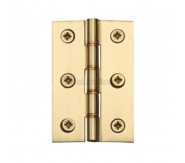 Heritage Brass Washered Butt Hinges 76x51mm - Polished Brass (Pair)
