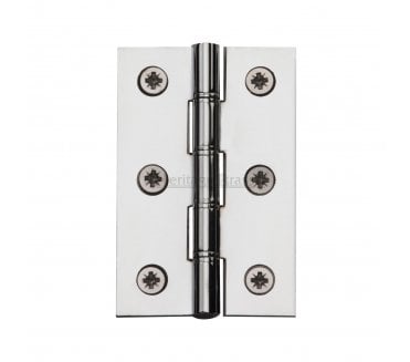 Heritage Brass Washered Butt Hinges 76x51mm - Polished Chrome (Pair)