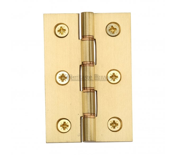 Heritage Brass Washered Butt Hinges 76x51mm - Satin Brass (Pair)