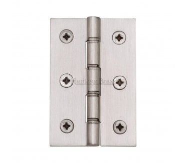 Heritage Brass Washered Butt Hinges 76x51mm - Satin Nickel (Pair)