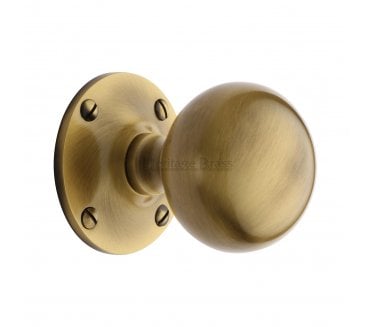 Heritage Brass Westminster Mortice Knobs - Antique Brass