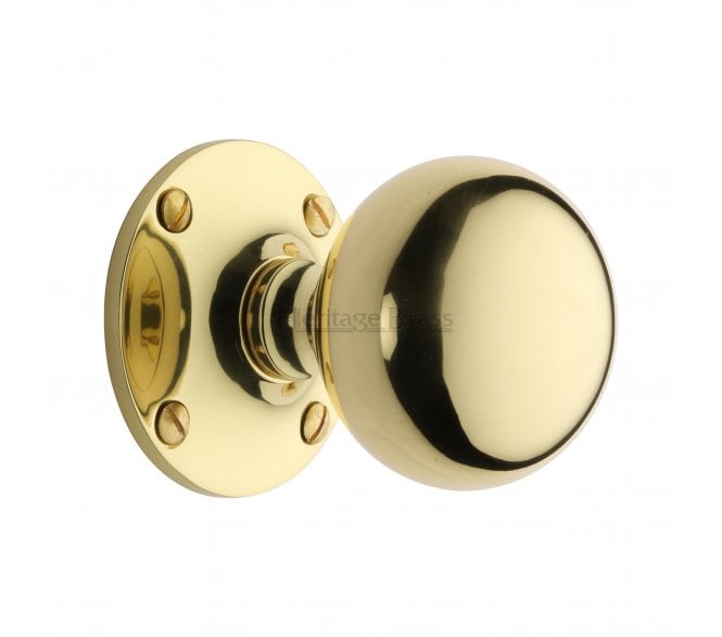 Heritage Brass Westminster Mortice Knobs - Polished Brass