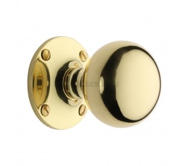 Heritage Brass Westminster Mortice Knobs - Polished Brass