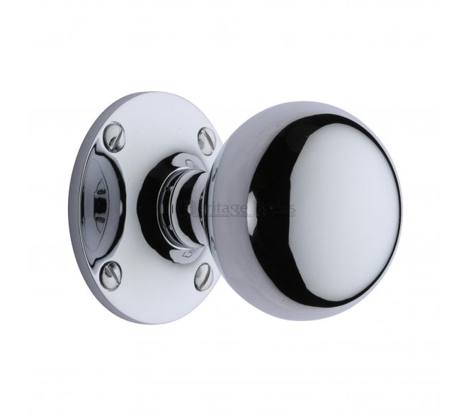 Heritage Brass Westminster Mortice Knobs - Polished Chrome