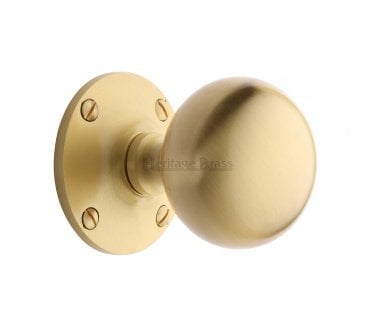 Heritage Brass Westminster Mortice Knobs - Satin Brass