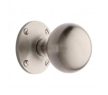 Heritage Brass Westminster Mortice Knobs - Satin Nickel