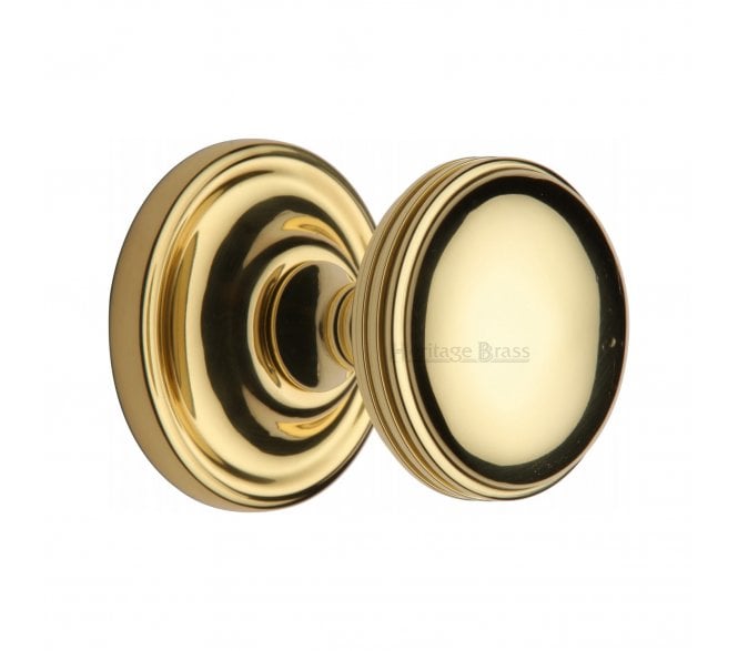 Heritage Brass Whitehall Mortice Knobs - Polished Brass