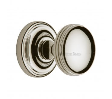 Heritage Brass Whitehall Mortice Knobs - Polished Nickel