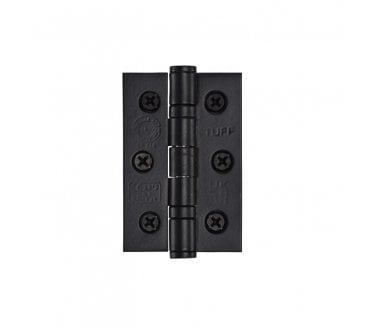 Heritage Steel Line 76x51mm Ball Bearing Hinges (Pair) - Matt Black