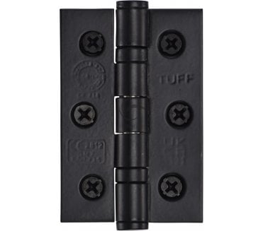 Heritage Steel Line 76x51mm Ball Bearing Hinges (Pair) - Matt Black