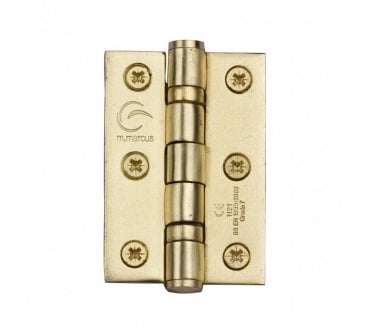 Heritage Steel Line 76x51mm Ball Bearing Hinges (Pair) - Satin Brass
