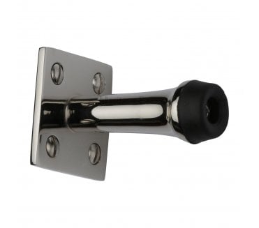 Heritage V1190 Skirting Door Stop on Square Plate - 64mm - Polished Nickel