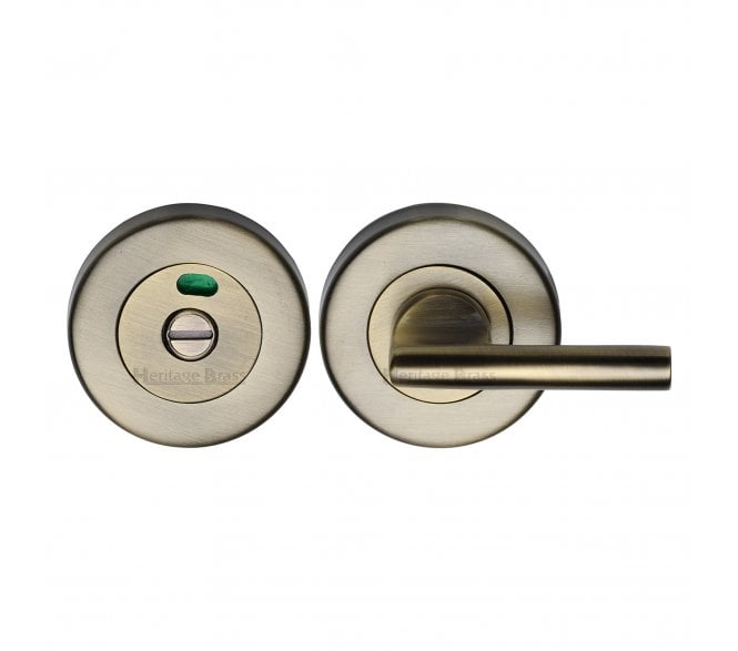 Heritage V4048 Bathroom Turn & Indicator for Less Able - Antique Brass