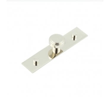 Hoxton Cropley Cabinet Knobs On Plain Backplate - Polished Nickel