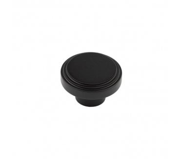 Hoxton Cropley Stepped Cabinet Knobs - Matt Black