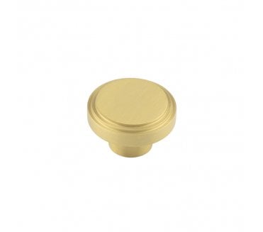 Hoxton Cropley Stepped Cabinet Knobs - Satin Brass