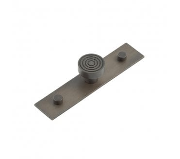 Hoxton Murray Cabinet Knobs On Plain Backplate - Dark Bronze