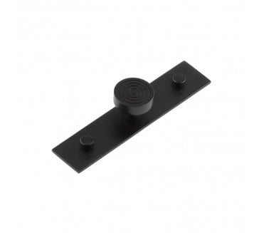 Hoxton Murray Cabinet Knobs On Plain Backplate - Matt Black