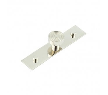 Hoxton Murray Cabinet Knobs On Plain Backplate - Polished Nickel