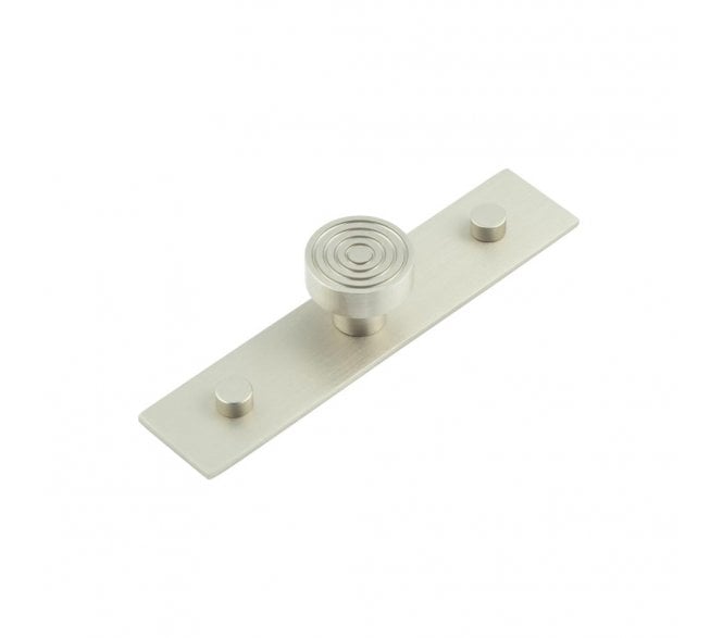 Hoxton Murray Cabinet Knobs On Plain Backplate - Satin Nickel
