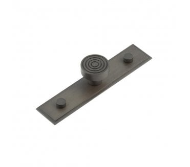 Hoxton Murray Cabinet Knobs On Stepped Backplate - Dark Bronze