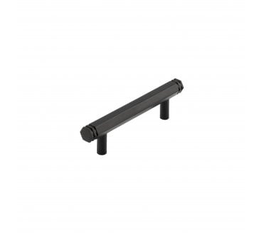 Hoxton Nile Hexagonal Stepped Cabinet Handles - Matt Black