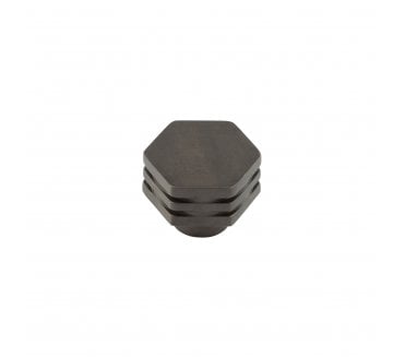 Hoxton Nile Hexagonal Stepped Cabinet Knobs - Dark Bronze