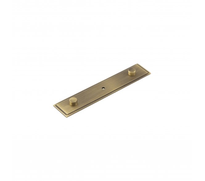 Hoxton Stepped Backplate to Suit Cabinet Knobs - Antique Brass
