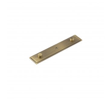 Hoxton Stepped Backplate to Suit Cabinet Knobs - Antique Brass