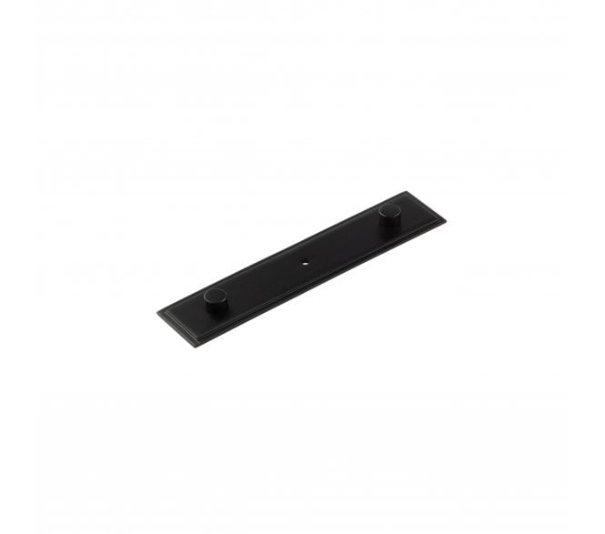 Hoxton Stepped Backplate to Suit Cabinet Knobs - Matt Black