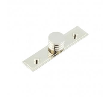Hoxton Sturt Cupboard Knob On Stepped Plate - Polished Nickel