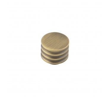 Hoxton Sturt Grooved Cabinet Knobs - Antique Brass