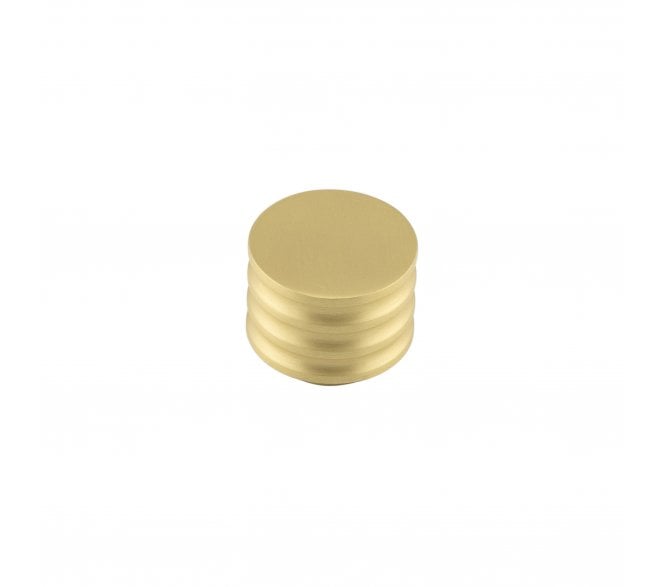 Hoxton Sturt Grooved Cabinet Knobs - Satin Brass