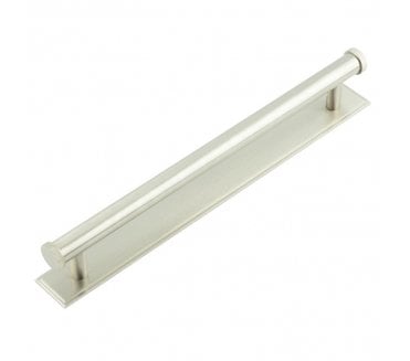 Hoxton Thaxted Cabinet Handles On Stepped Backplate - Satin Nickel